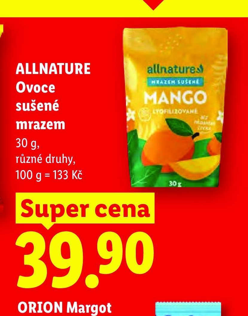ALLNATURE Ovoce sušené mrazem