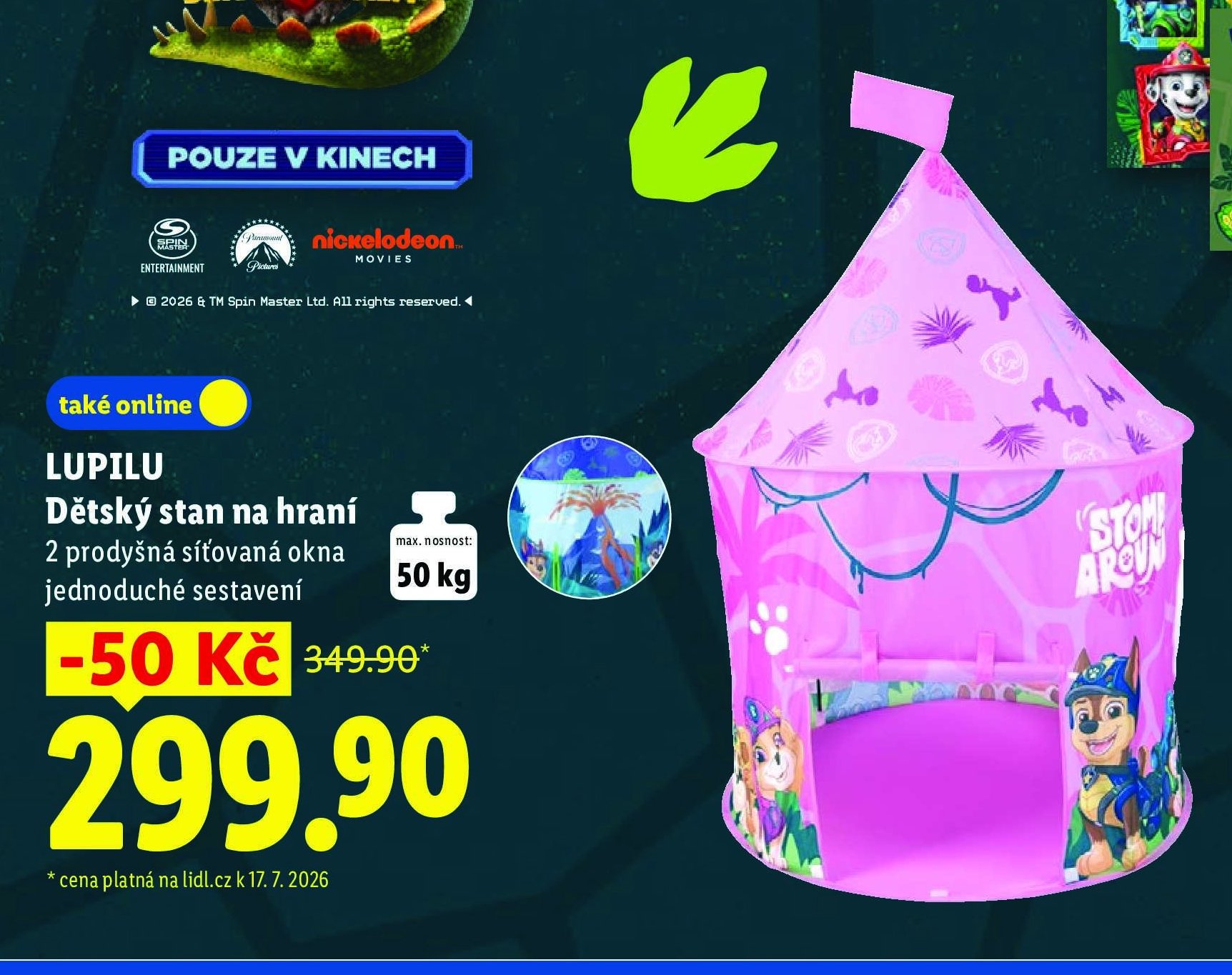 LUPILU Dětský stan na hraní