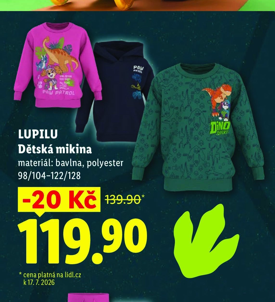 LUPILU Dětská mikina