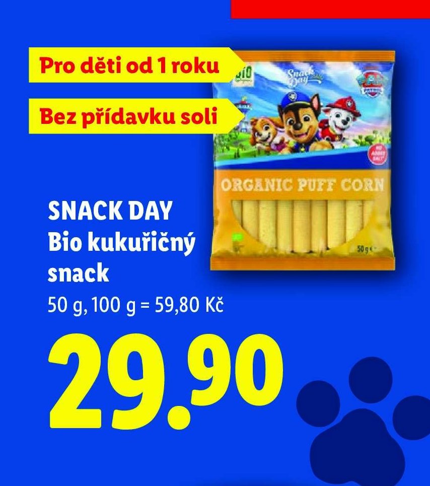 SNACK DAY Bio kukuřičný snack