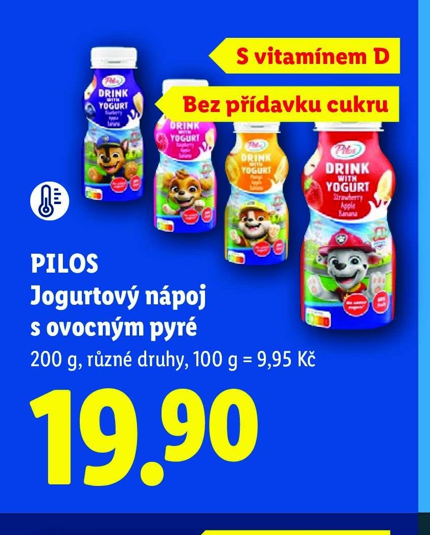 PILOS Jogurtový nápoj s ovocným pyré