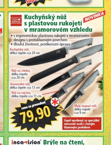 Kuchyňský nůž s plastovou rukojetí