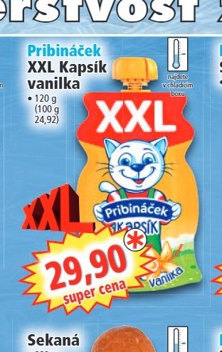 Pribináček XXL Kapsík vanilka