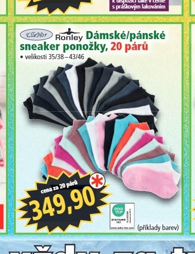 Dámské/pánské sneaker ponožky