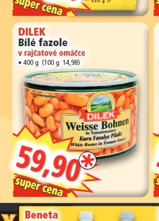 DILEK Bílé fazole v rajčatové omáčce
