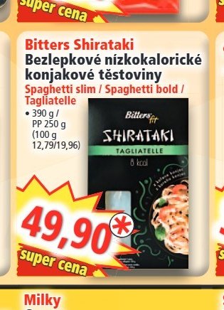 Bitters Shirataki Bezlepkové nízkokalorické konjakové těstoviny