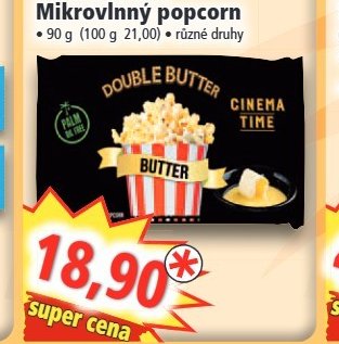 Cinema Time Mikrovlnný popcorn