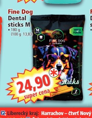 Fine Dog Dental sticks M