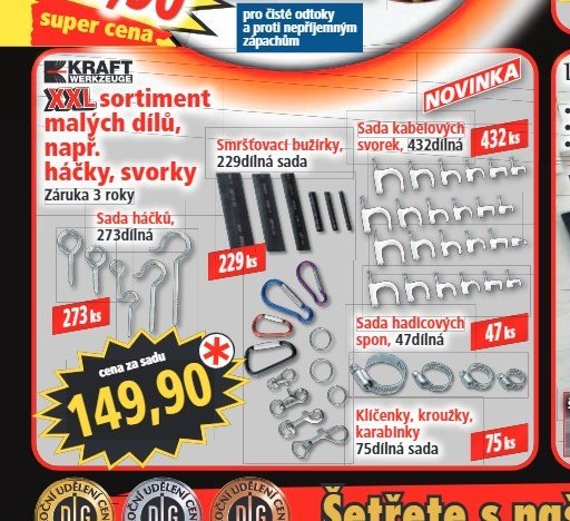 KRAFT XXL sortiment malých dílů