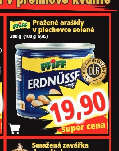 PFIFF Pražené arašídy v plechovce solené