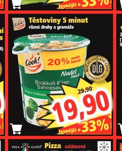 Cook Těstoviny 5 minut