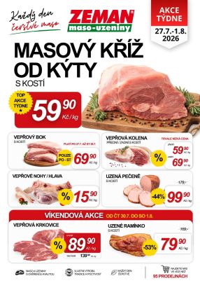 aktuální leták ZEMAN maso - uzeniny 27.7.2026-1.8.2026