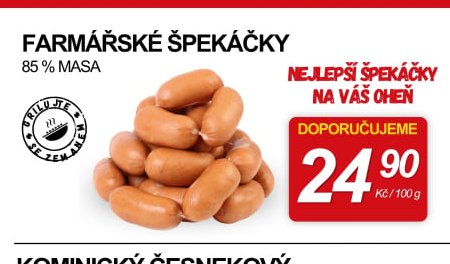 FARMÁŘSKÉ ŠPEKÁČKY - ZEMAN maso - uzeniny aktualniletaky.eu