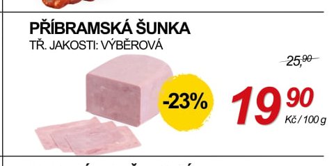 PŘÍBRAMSKÁ ŠUNKA - ZEMAN maso - uzeniny aktualniletaky.eu
