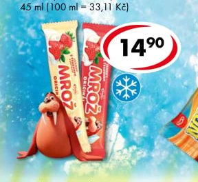 Mrož jahodový s tvarohem