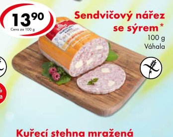 Sendvičový nářez se sýrem