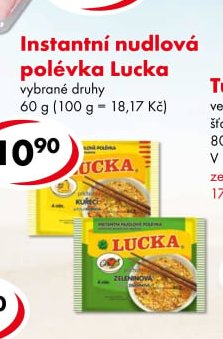 Instantní nudlová polévka Lucka