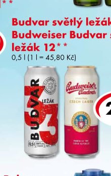 Budvar světlý ležák 33, Budweiser Budvar světlý ležák 12