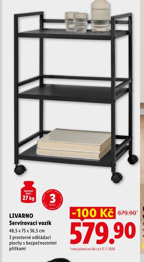 LIVARNO Servírovací vozík