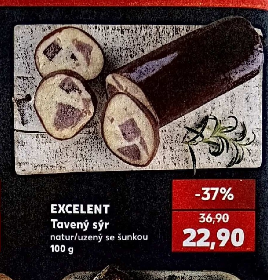 EXCELENT Tavený sýr natur/uzený se šunkou - Kaufland aktualniletaky.eu