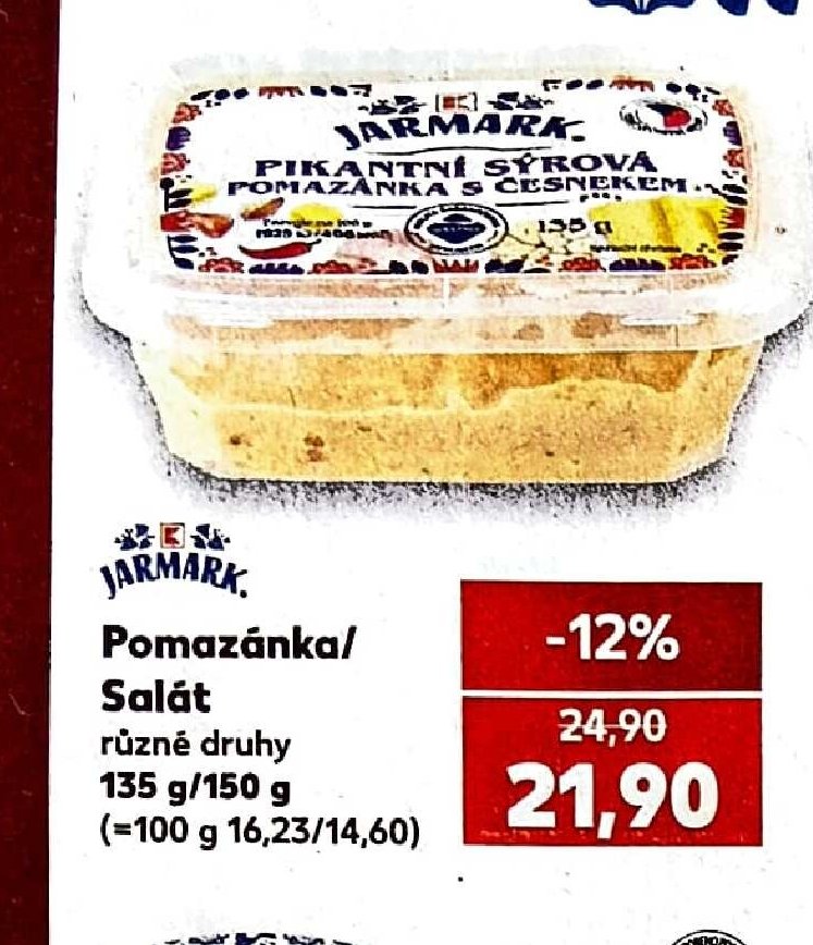 Jarmark Pikantní sýrová pomazánka s česnekem - Kaufland aktualniletaky.eu
