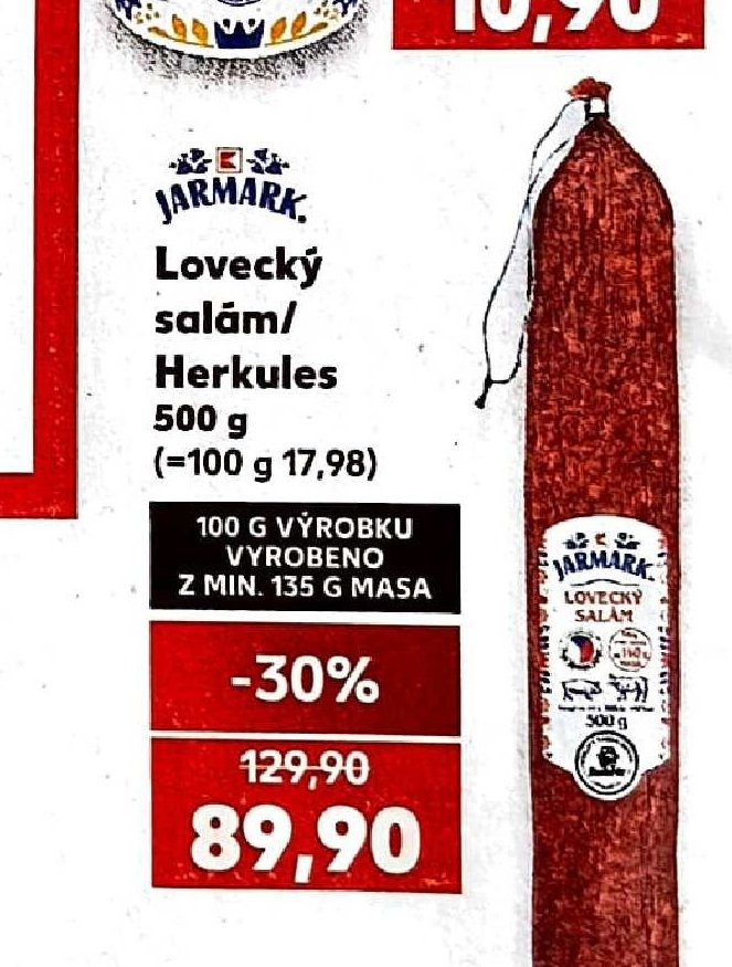 Jarmark Lovecký salám/Herkules 500 g - Kaufland aktualniletaky.eu