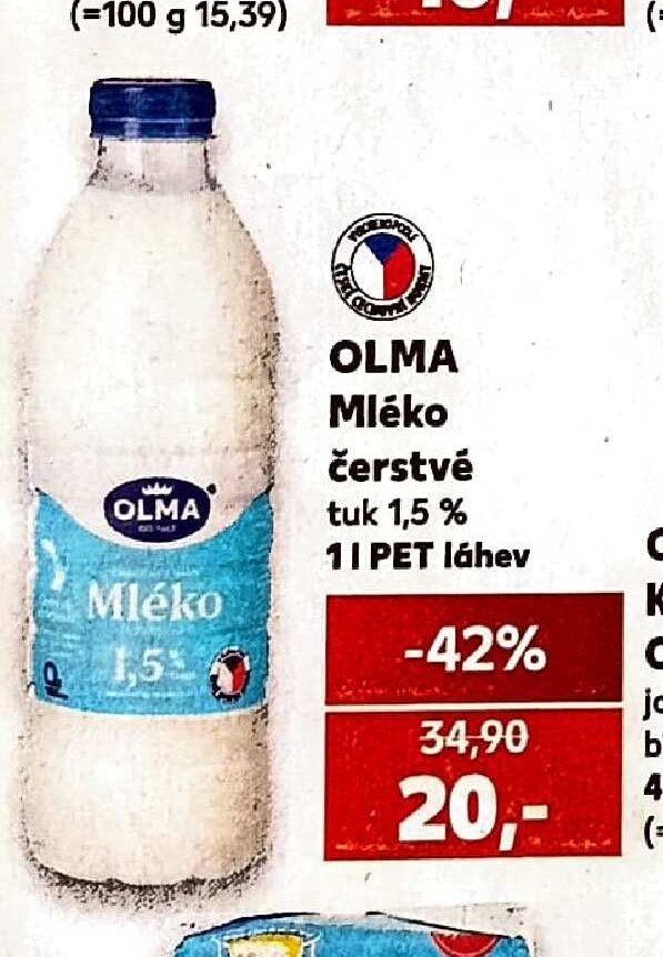 Olma Mléko čerstvé 1,5% - Kaufland aktualniletaky.eu