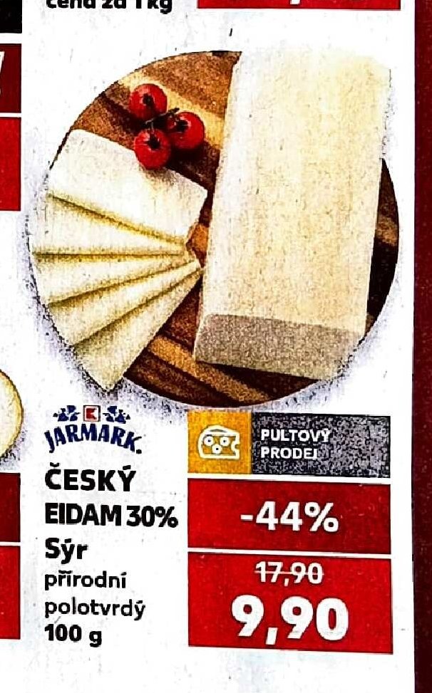 Jarmark Český eidam 30% / Sýr přírodní polotvrdý - Kaufland aktualniletaky.eu