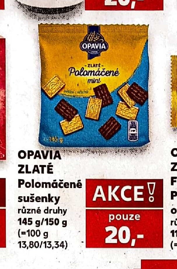 Opavia Zlaté Polomáčené sušenky - Kaufland aktualniletaky.eu