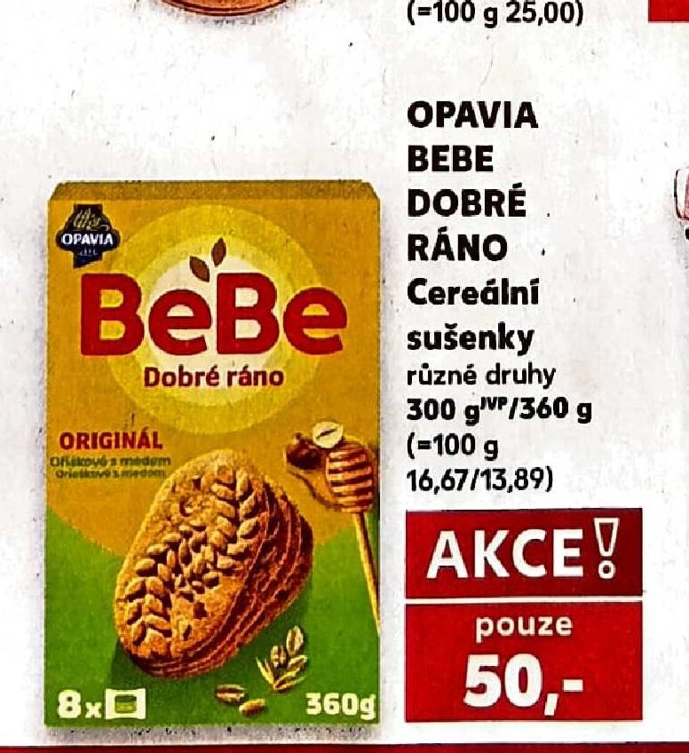 Opavia BeBe Dobré ráno cereální sušenky - Kaufland aktualniletaky.eu