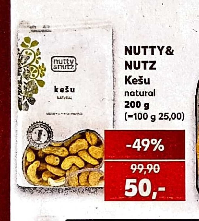 NUTTY&NUTZ Kešu natural - Kaufland aktualniletaky.eu