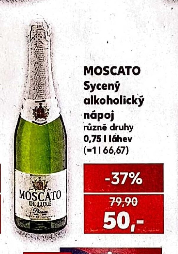 MOSCATO Sycený alkoholický nápoj - Kaufland aktualniletaky.eu