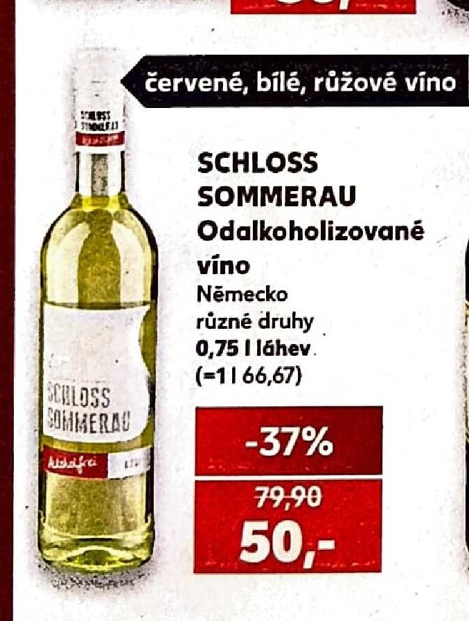 SCHLOSS SOMMERAU Odalkoholizované víno - Kaufland aktualniletaky.eu