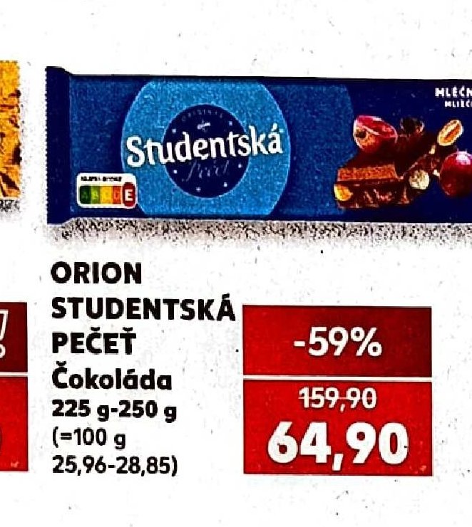 Orion Studentská pečeť čokoláda - Kaufland aktualniletaky.eu