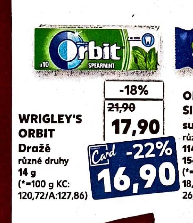 Wrigley's Orbit dražé - Kaufland aktualniletaky.eu