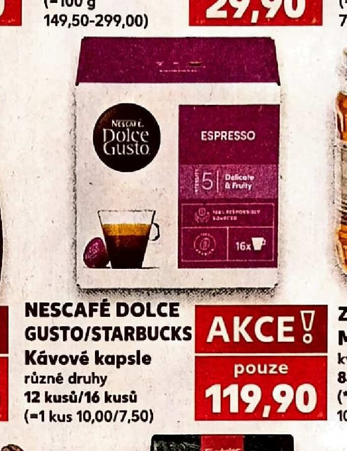 Nescafe Dolce Gusto/Starbucks Kávové kapsle - Kaufland aktualniletaky.eu