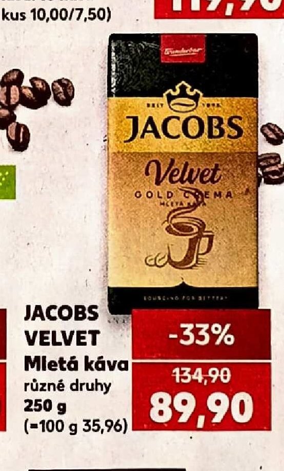 Jacobs Velvet Mletá káva - Kaufland aktualniletaky.eu