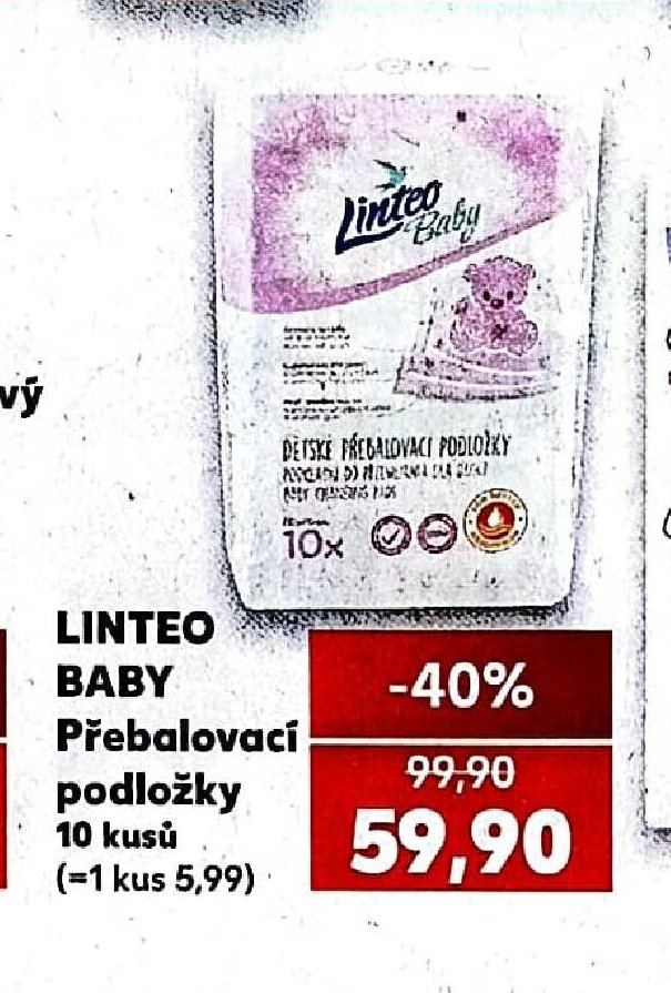 LINTEO BABY Přebalovací podložky - Kaufland aktualniletaky.eu