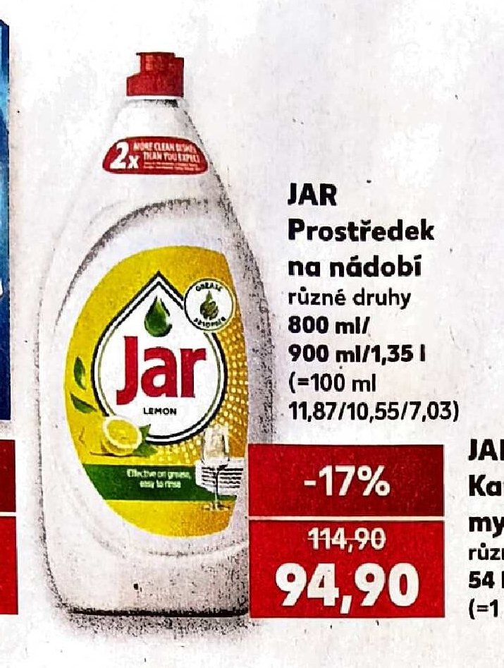 Jar Prostředek na nádobí - Kaufland aktualniletaky.eu