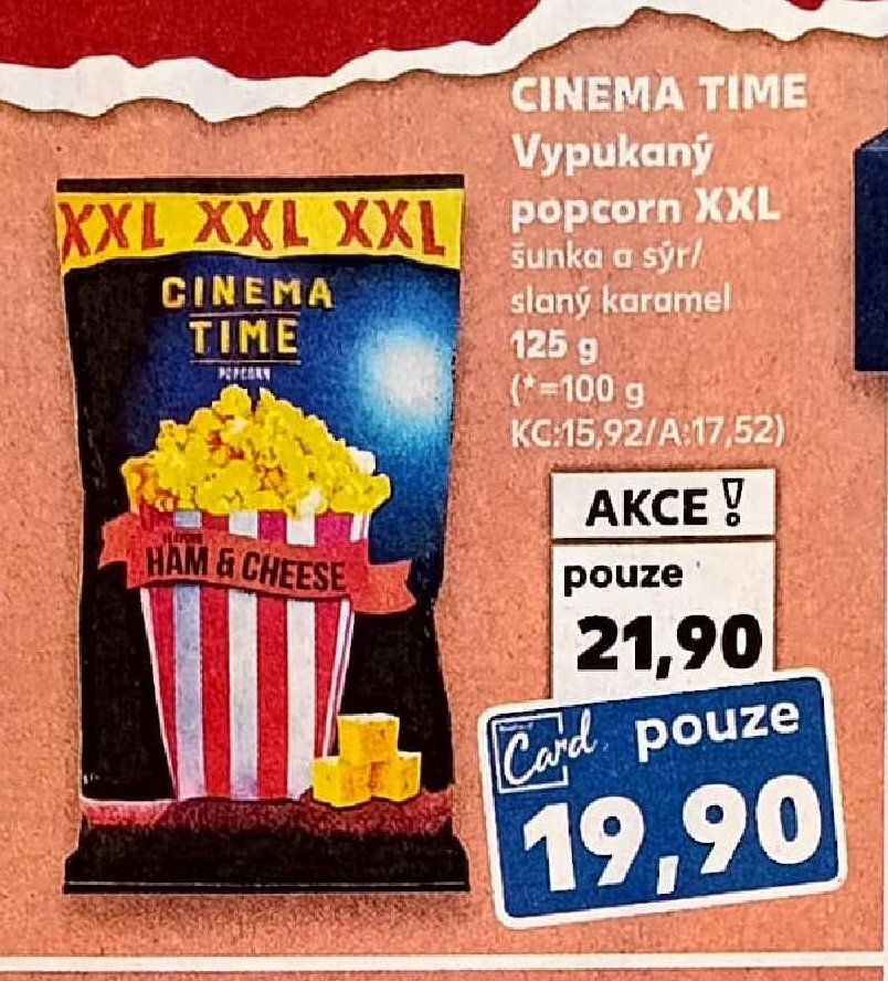 CINEMA TIME Vypukaný popcorn XXL - Kaufland aktualniletaky.eu