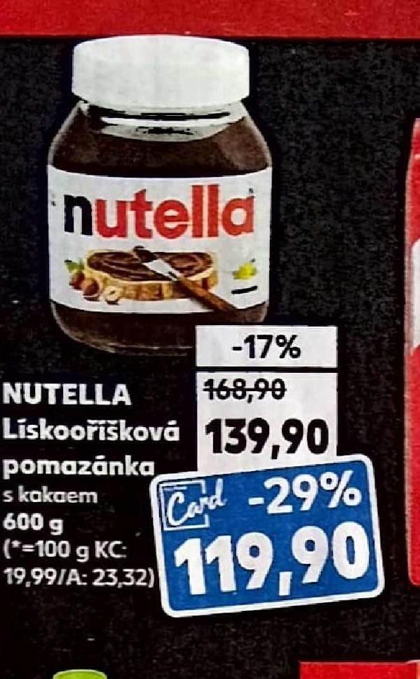 NUTELLA Lískooříšková pomazánka
