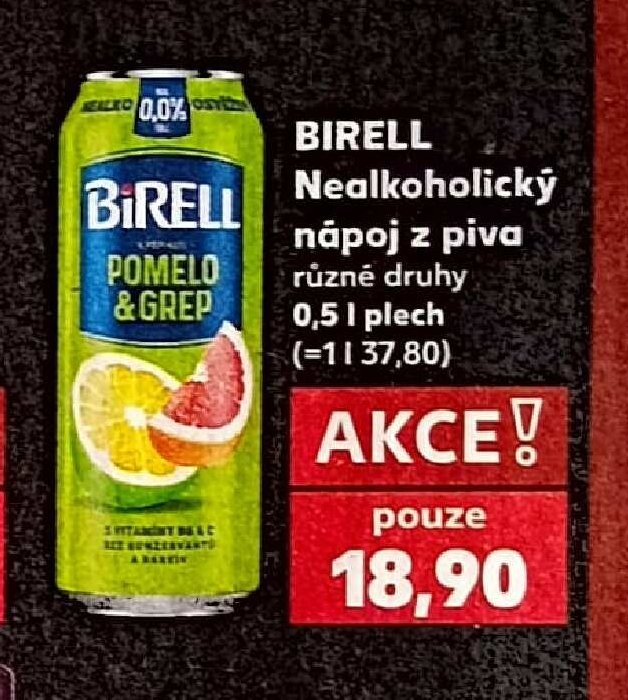 BIRELL Nealkoholický nápoj z piva - Kaufland aktualniletaky.eu