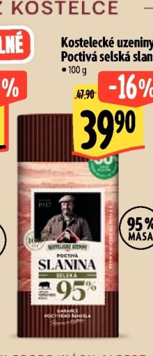 Kostelecké uzeniny Poctivá selská slanina