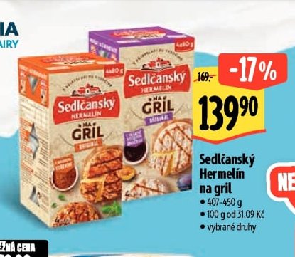 Sedlčanský Hermelín na gril