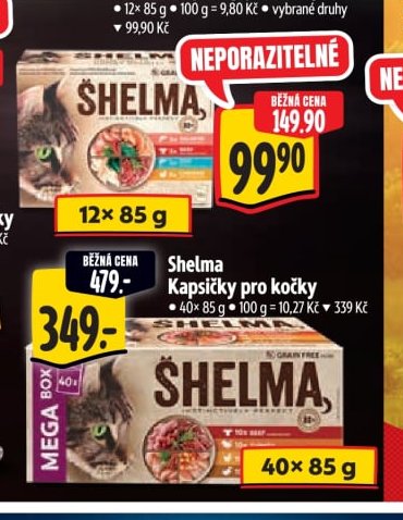 Shelma kapsičky pro kočky 40x85g