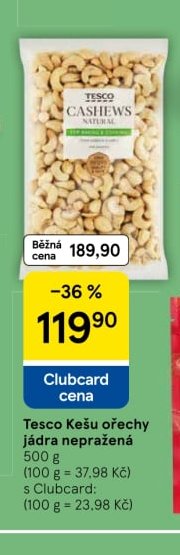 Tesco Kešu ořechy 500 g