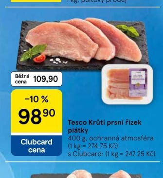 Tesco Krůtí prsní řízek plátky