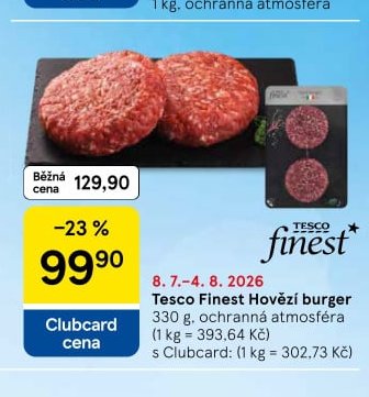 Tesco Finest Hovězí burger