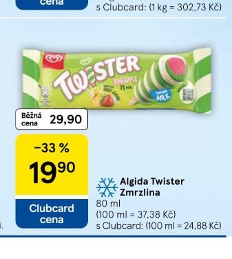 Algida Twister Zmrzlina