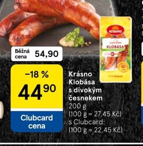 Krásno Klobása s divokým česnekem 200 g